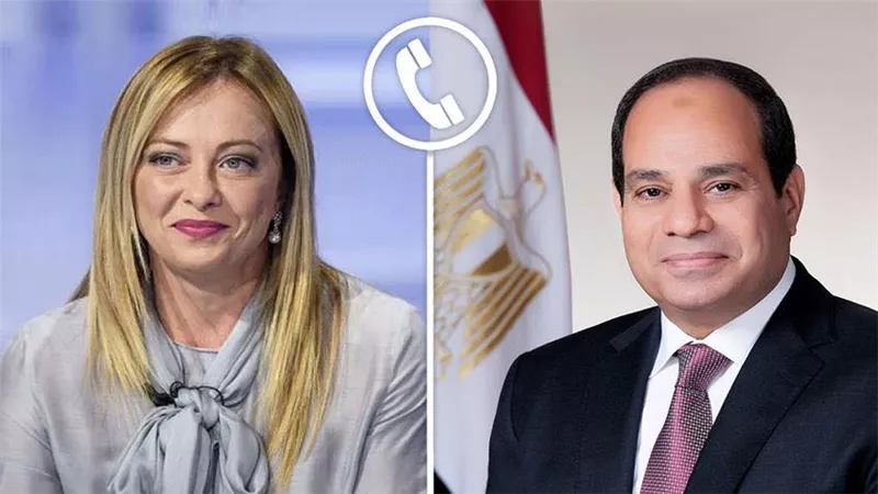 السيسي يتلقى اتصالًا من ميلوني: تنسيق مصري إيطالي لدعم استقرار المنطقة 