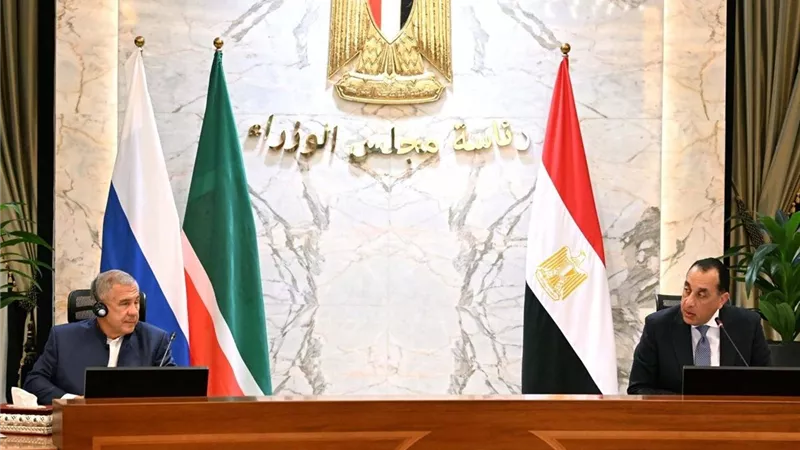 رئيس الوزراء يستقبل رئيس جمهورية تتارستان بروسيا الاتحادية