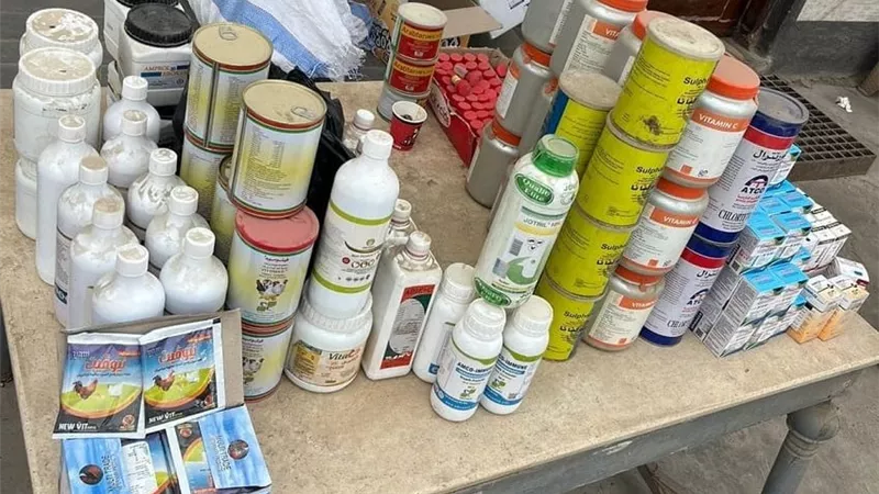 الغربية: ضبط 295 عبوة أدوية بيطرية فاسدة ومجهولة المصدر