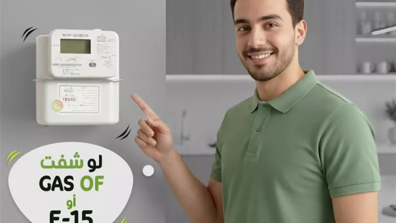 ماذا أفعل عند ظهور E-15 على شاشة عداد الغاز؟