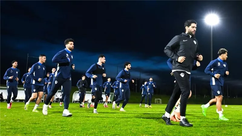 تدريبات بدنية تأهيلية للاعبي الزمالك قبل مواجهة شباب بلوزداد 