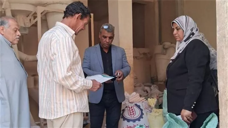 المنوفية: ضبط 650 كيلو دقيق مدعم داخل ماكينة طحين بشبين الكوم