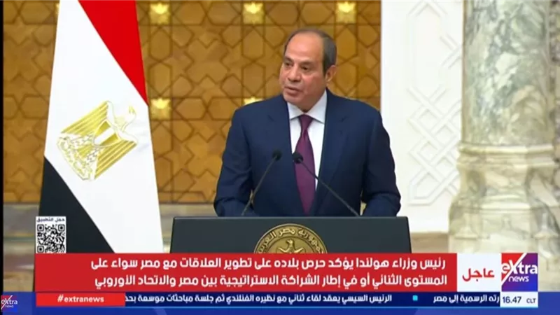 الرئيس السيسي يؤكد دعم حل الدولتين ورفض تهجير الفلسطينيين 