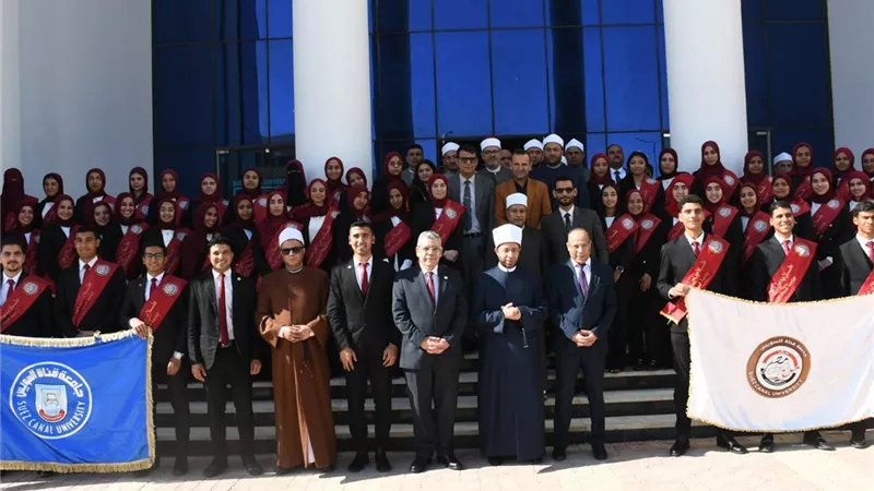 وزير الأوقاف يناقش رسالة ماجستير بجامعة قناة السويس