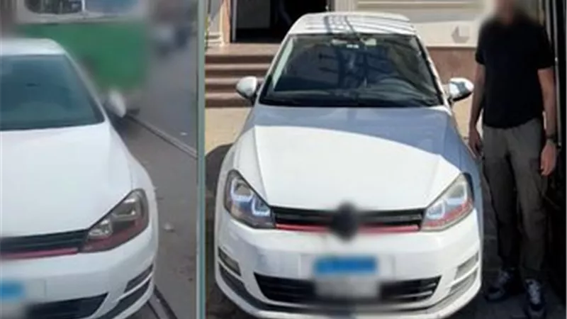 ضبط مالك سيارة تسبب في إعاقة حركة الترام بمحطة الإسكندرية