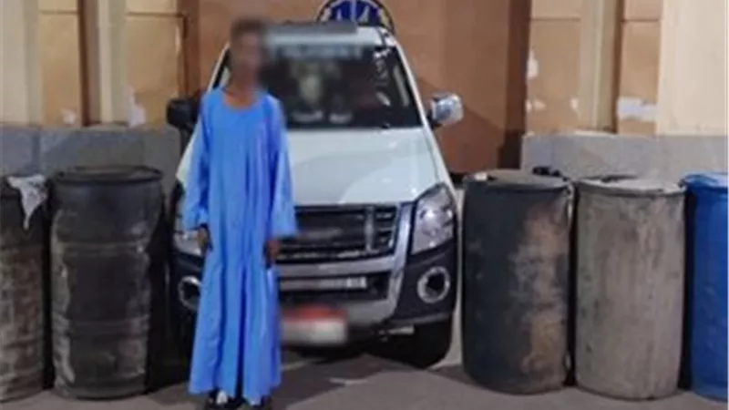 الداخلية تنجح في إحباط محاولة تهريب وبيع ألف لتر سولار بأسوان
