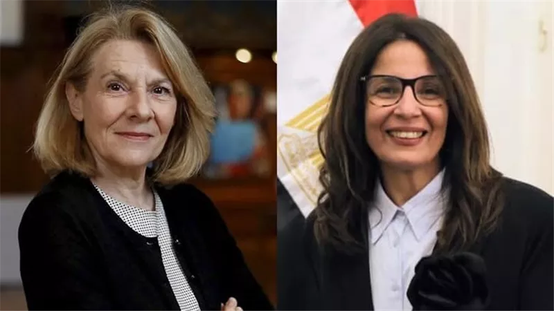 جيهان زكي ونظيرتها الفرنسية تبحثان سُبل صون وحماية التراث الثقافي