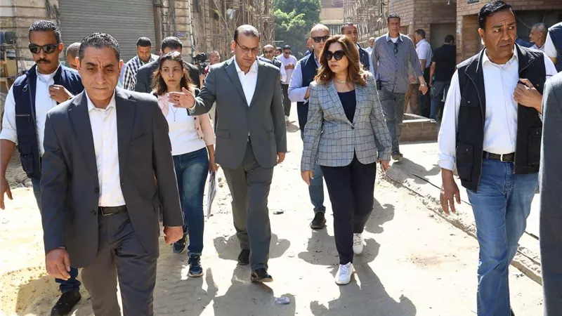 وزيرة التنمية المحلية تتفقد أعمال تطوير المرحلة الثانية من سوق العتبة