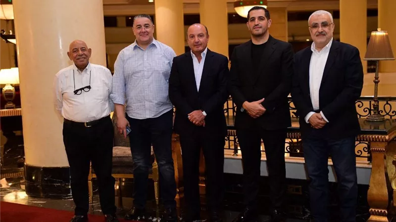 وفد من الزمالك فى زيارة لبعثة اتحاد العاصمة فى مقر اقامتهم 
