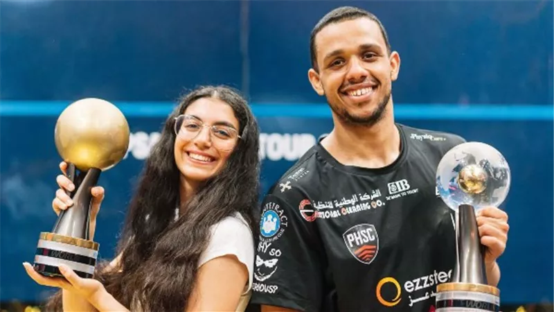 وزير الرياضة يهنئ أبطال الإسكواش بعد التتويج العالمي