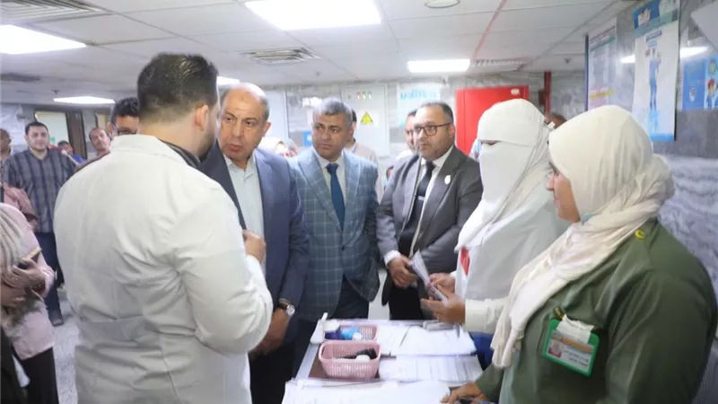 محافظ المنيا يتفقد مستشفى التأمين الصحي للوقوف على جاهزيته لمنظومة التأمين