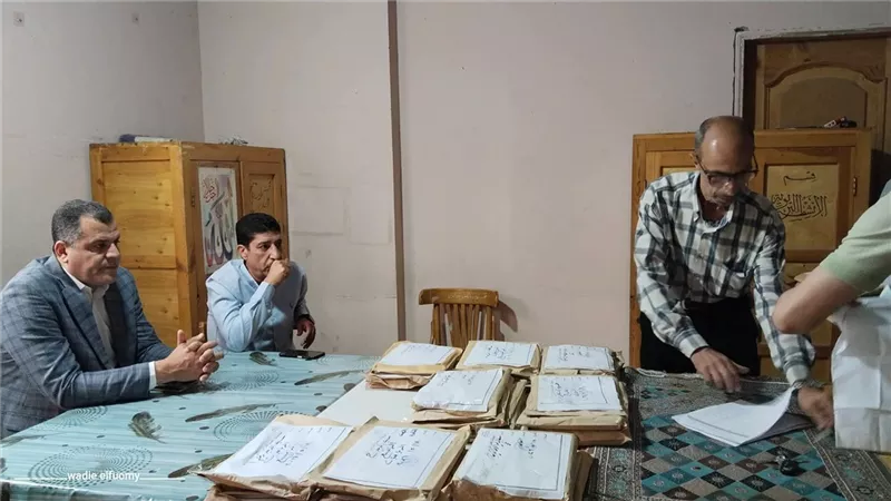 جولة فجرية لوكيل تعليم دمياط بمركز توزيع الأسئلة 