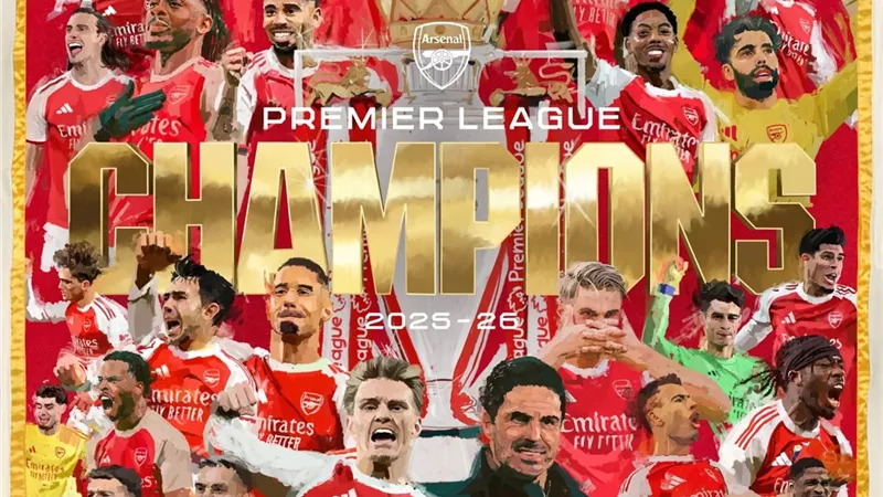 أرسنال يتوج بلقب الدوري الإنجليزي بعد تعادل مانشستر سيتي أمام بورنموث