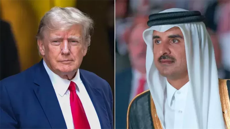أمير قطر وترامب يبحثان جهود التهدئة بالمنطقة