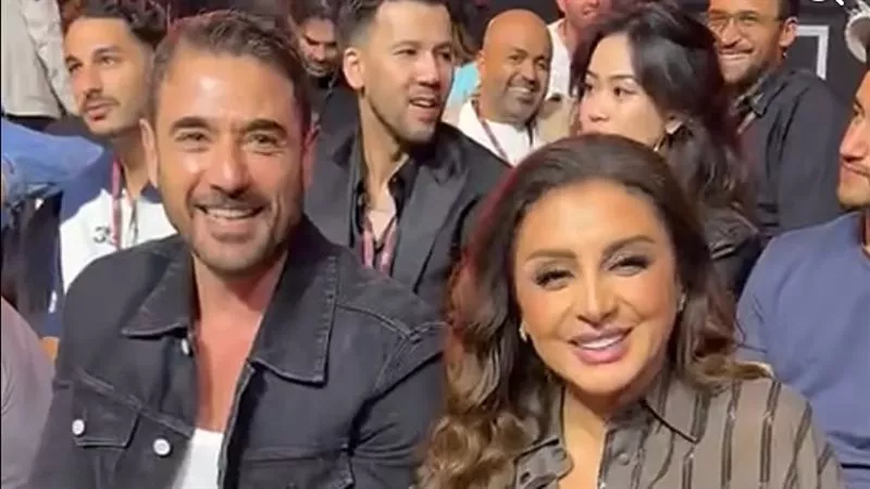 همس وضحكات أحمد عز مع أنغام بـ Glory in Giza تشعل منصات التواصل