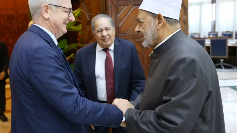 شيخ الأزهر يستقبل سفير أيرلندا ويشيد بمواقف أيرلندا في دعم الحق الفلسطيني