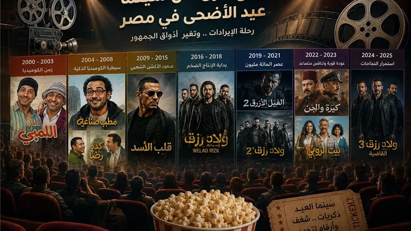 من زمن اللمبي لـ مليارات ولاد رزق.. ربع قرن من سينما عيد الأضحى