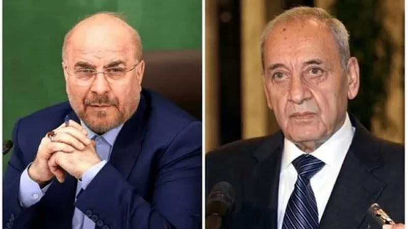 اتصال هاتفي بين قاليباف وبري لبحث التصعيد الإسرائيلي الأخير وسبل التهدئة