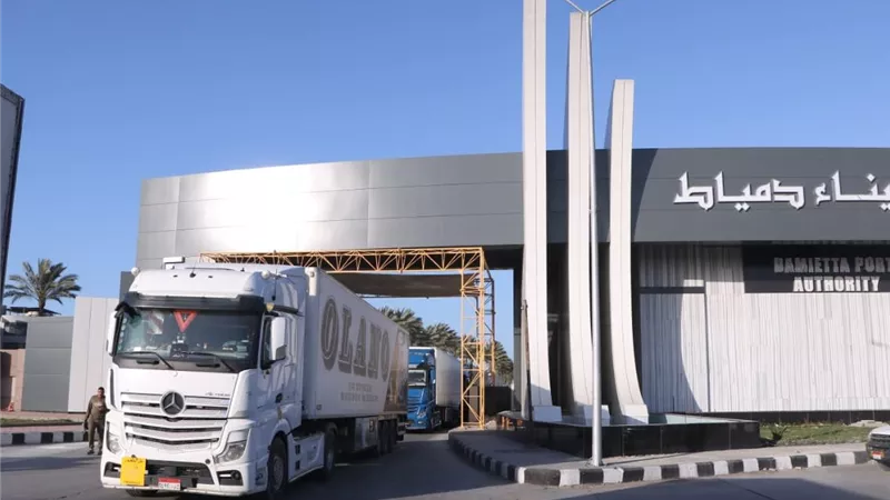 استمرار خدمة الترانزيت إلى دول الخليج عبر خط الرورو بميناء دمياط