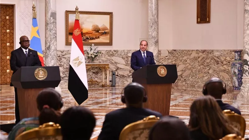 الرئيس السيسي يستقبل رئيس الكونغو الديمقراطية ويبحثان ملفات التعاون 