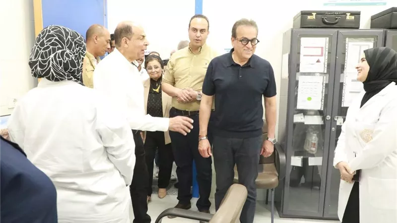 مستشفى ملوي في قلب جولة وزير الصحة بالمنيا استعدادًا للتأمين الصحي الشامل