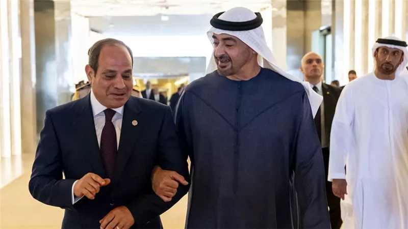 السيسي ومحمد بن زايد يؤكدان وحدة الموقف العربي ويرحبان بوقف الحرب مع إيران