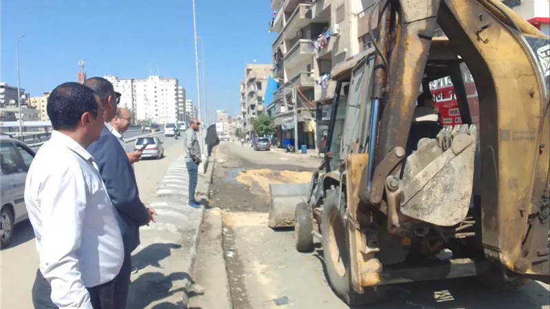 الدقهلية: تحرك عاجل لإصلاح كسر خط مياه رئيسي بالمنصورة
