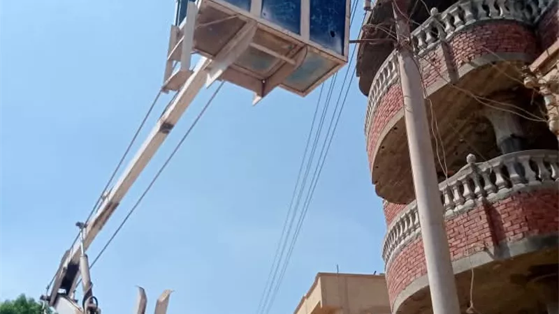 حملة موسعة لإزالة الإشغالات والتعديات بقرى مدينة الواسطى ببني سويف
