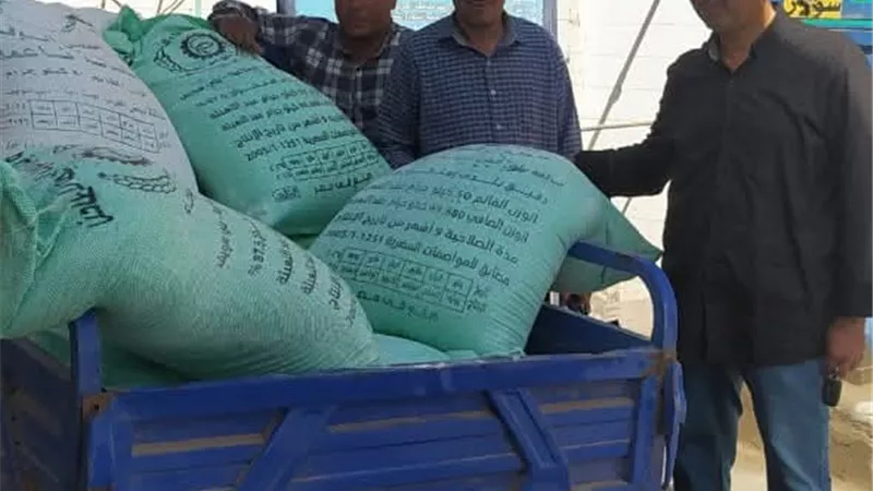 ضبط 12 جوال دقيق مدعم قبل تهريبها للسوق السوداء بالفشن بني سويف