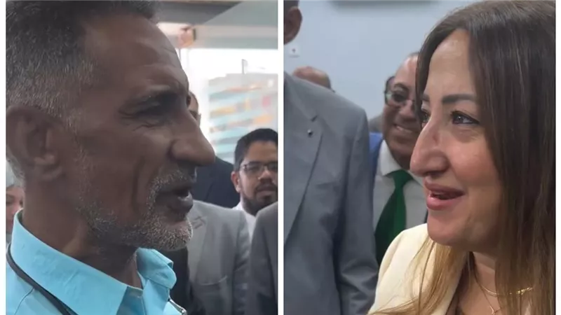 موظف بريد يمزح مع رئيسة الهيئة بطلب الحنان.. وردها يثير تعاطف الحاضرين