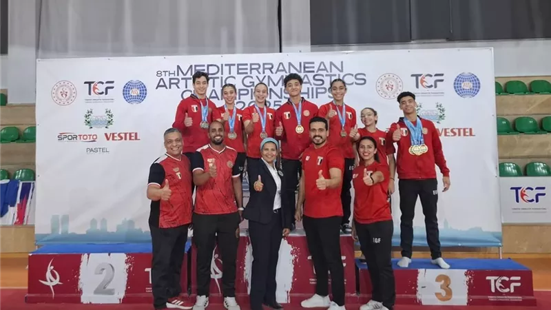 منتخب مصر للجمباز الفني للناشئين والناشئات علي منصات التتويج في بطولة البحر المتوسط بتركيا