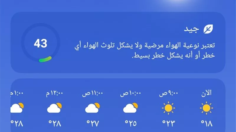  طقس معتدل في كفر الشيخ وارتفاع طفيف في درجات الحرارة