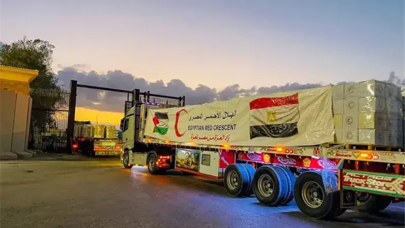 مصر تواصل إرسال قوافل مساعدات إنسانية إلى غزة| فيديو