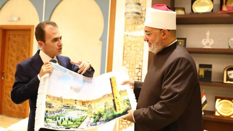 مفتي الجمهورية ووزير أوقاف كردستان يناقشان تعزيز سبل نشر التسامح