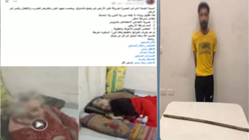 ضبط حلاق اعتدى على والدته بعصا خشبية بسبب خلاف مالي في السويس