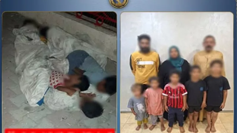 الداخلية تكشف ملابسات صورة أطفال نائمين بالطريق في القليوبية وضبط ذويهم