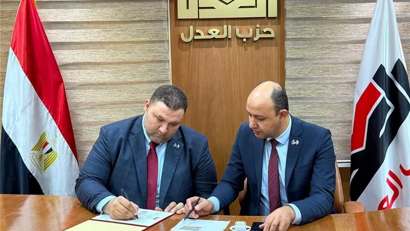 بالصور| محمود التراس رئيسا لقطاع شمال الجيزة بحزب العدل