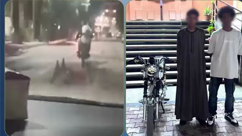 ضبط شابين ظهرا في فيديو إسقاط الحواجز المرورية بدراجة نارية في الأقصر