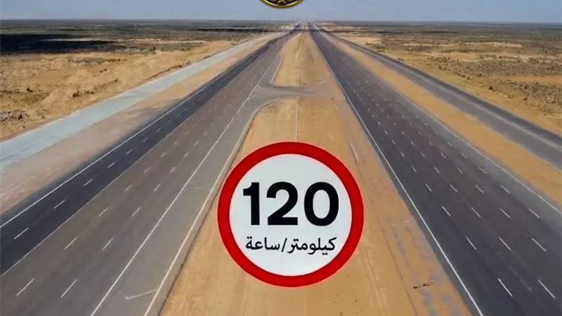 الداخلية: رفع حد السرعة للسيارات الملاكى لـ120 بطريق العلمين-وادى النطرون