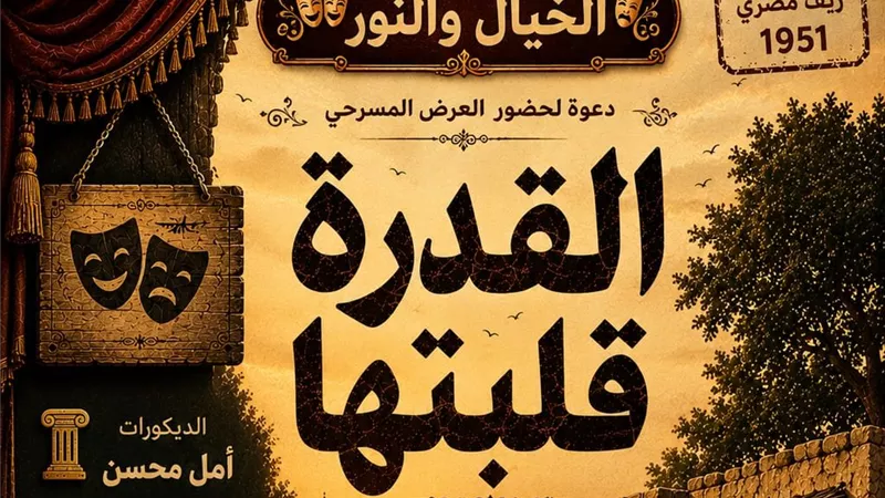 “القدرة قلبتها” عرض مسرحي يعيد إحياء الريف المصري بروح الخمسينيات