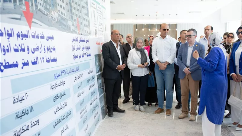 وزير التخطيط ومحافظ البحيرة يتفقدان المستشفى الجامعي وكلية الطب بدمنهور