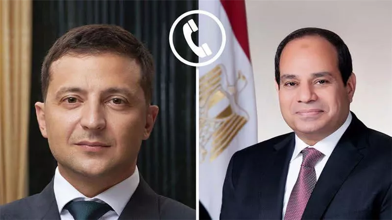 السيسي وزيلينسكي يبحثان خفض التصعيد وإنهاء حرب أوكرانيا