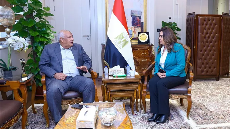 وزيرة التنمية المحلية تتابع مع محافظ مطروح مشروعات الخطة الاستثمارية 