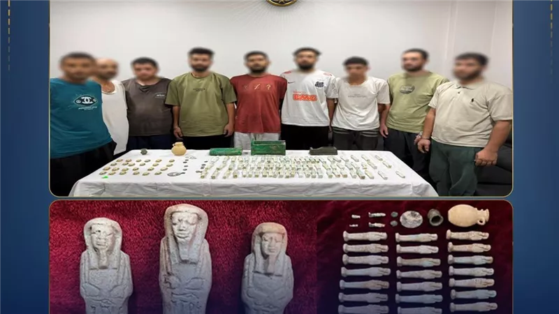 ضبط تشكيل عصابي بحوزته 118 قطعة يشتبه في أثريتها بالقليوبية