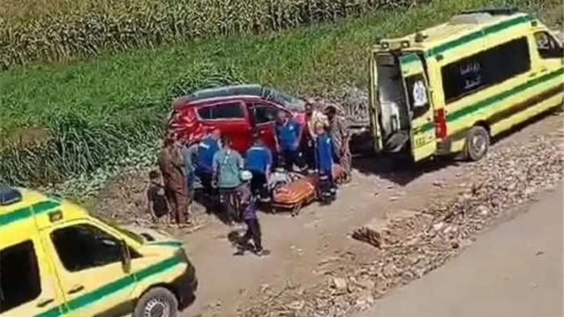 مصرع شخصين وإصابة 4 آخرين إثر حادث مروري في بنها بالقليوبية 