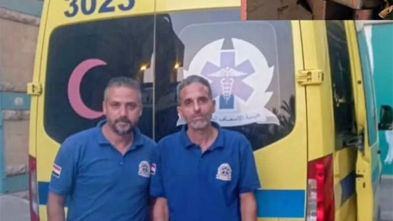 رجال الإسعاف ينقذون شابًا ابتلعت ماكينة فرم لحوم ذراعه في السادس من أكتوبر