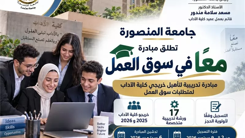 17 ورشة تدريبية في التحرير والإعلام وريادة الأعمال بآداب المنصورة 