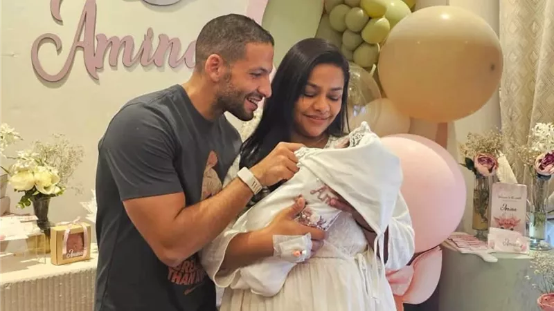 أعظم نعمة في حياتنا.. أسماء أبو اليزيد تحتفل بقدوم طفلتها الأولى أمينة