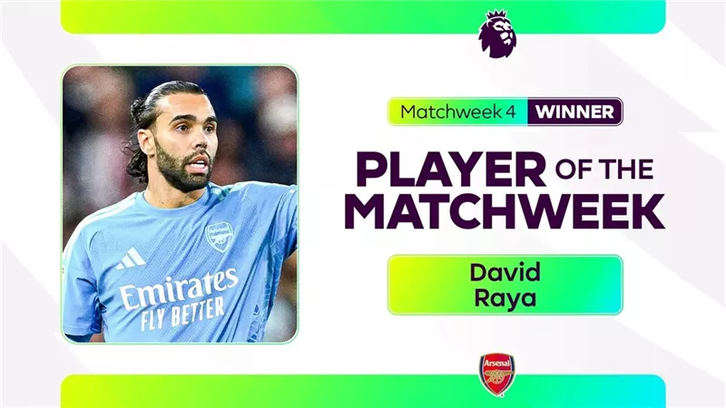 بتصويت الجماهير رايا أفضل لاعب في الجولة الرابعة بالدوري الإنجليزي الممتاز