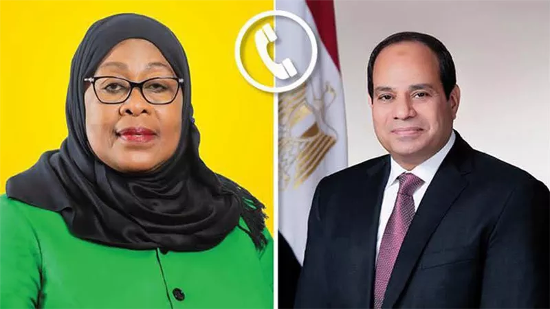 السيسي يعزي رئيسة تنزانيا في وفاة زوجها
